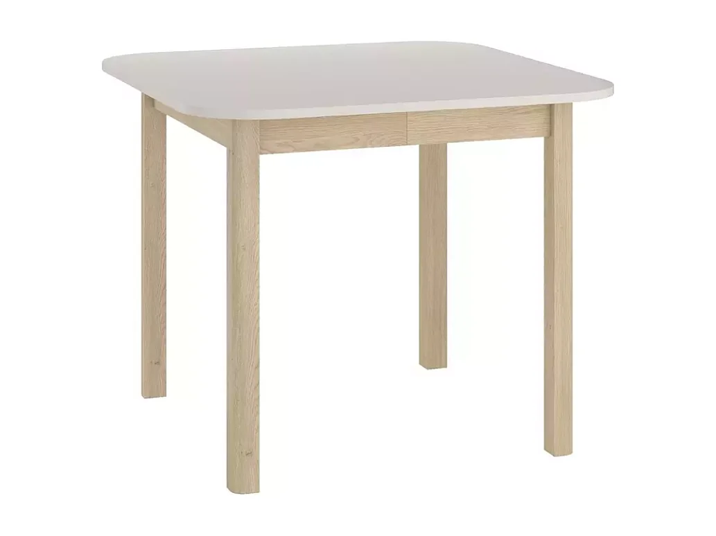 Table carrée extensible cachemire et chêne clair 6 personnes LORENZAZ4