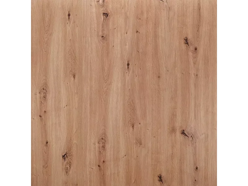 Table repas extensible carrée noir mat et bois clair LORENZAZ2