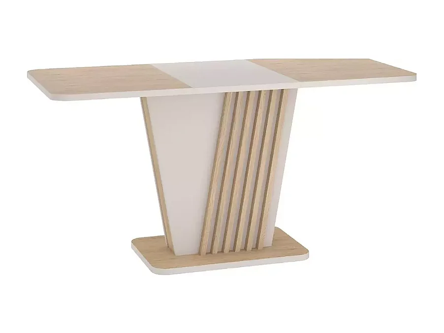 Table repas extensible bois clair cachemire 8 places CASSIANAZ