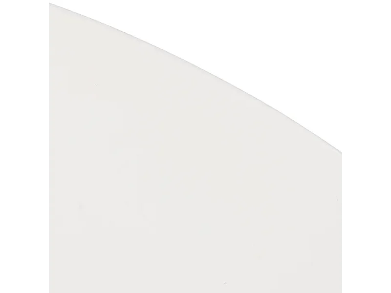 Table à manger ronde blanche 120 cm au style doux et géométrique avec piéds en bois DUNE