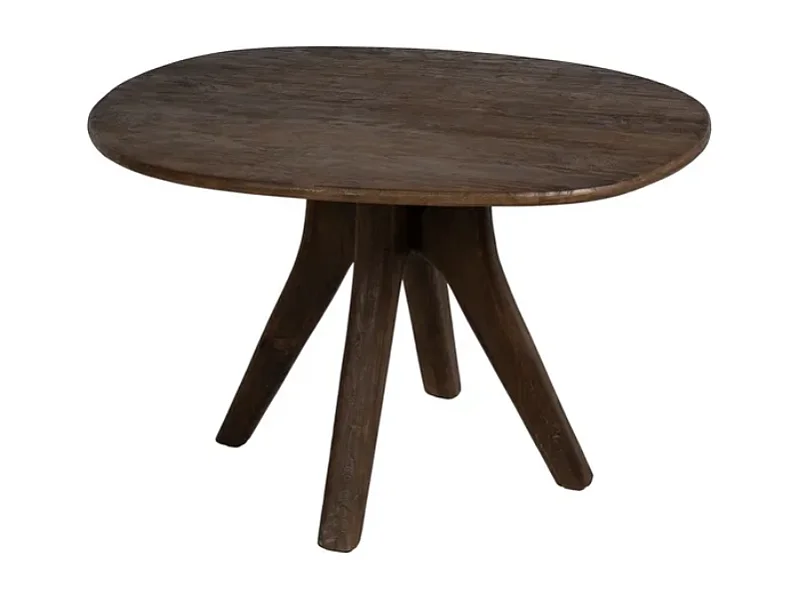 Table à manger 120 cm bois manguier piétement sculpté VENTERIA