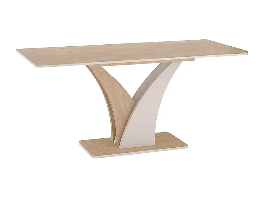 Table repas extensible chêne clair et cachemire 8 personnes THALYAZ