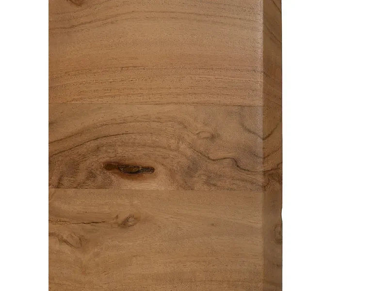 Table à manger 200 cm bois massif acacia et base métal NOROÏA