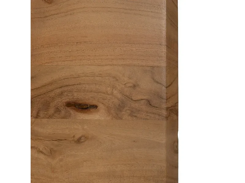 Table à manger 200 cm bois massif acacia et base métal NOROÏA