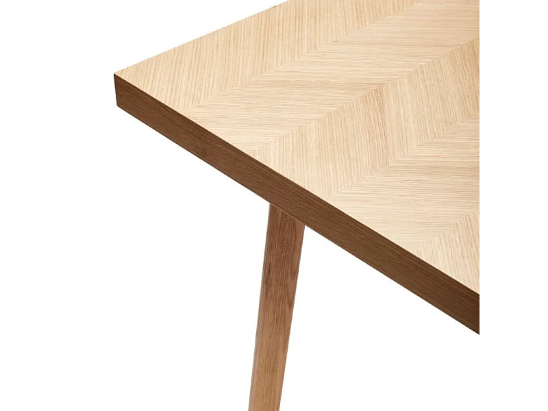 Table à manger motif chevrons en bois  200x100 PAMILA