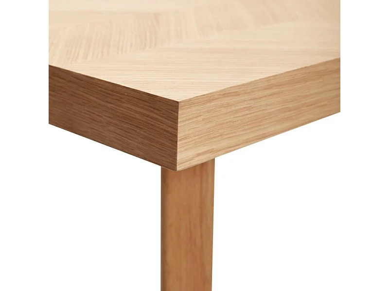 Table à manger motif chevrons en bois  200x100 PAMILA