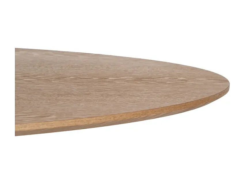 Table à manger ovale 160 cm finition bois clair et pied large OMBRELUNE