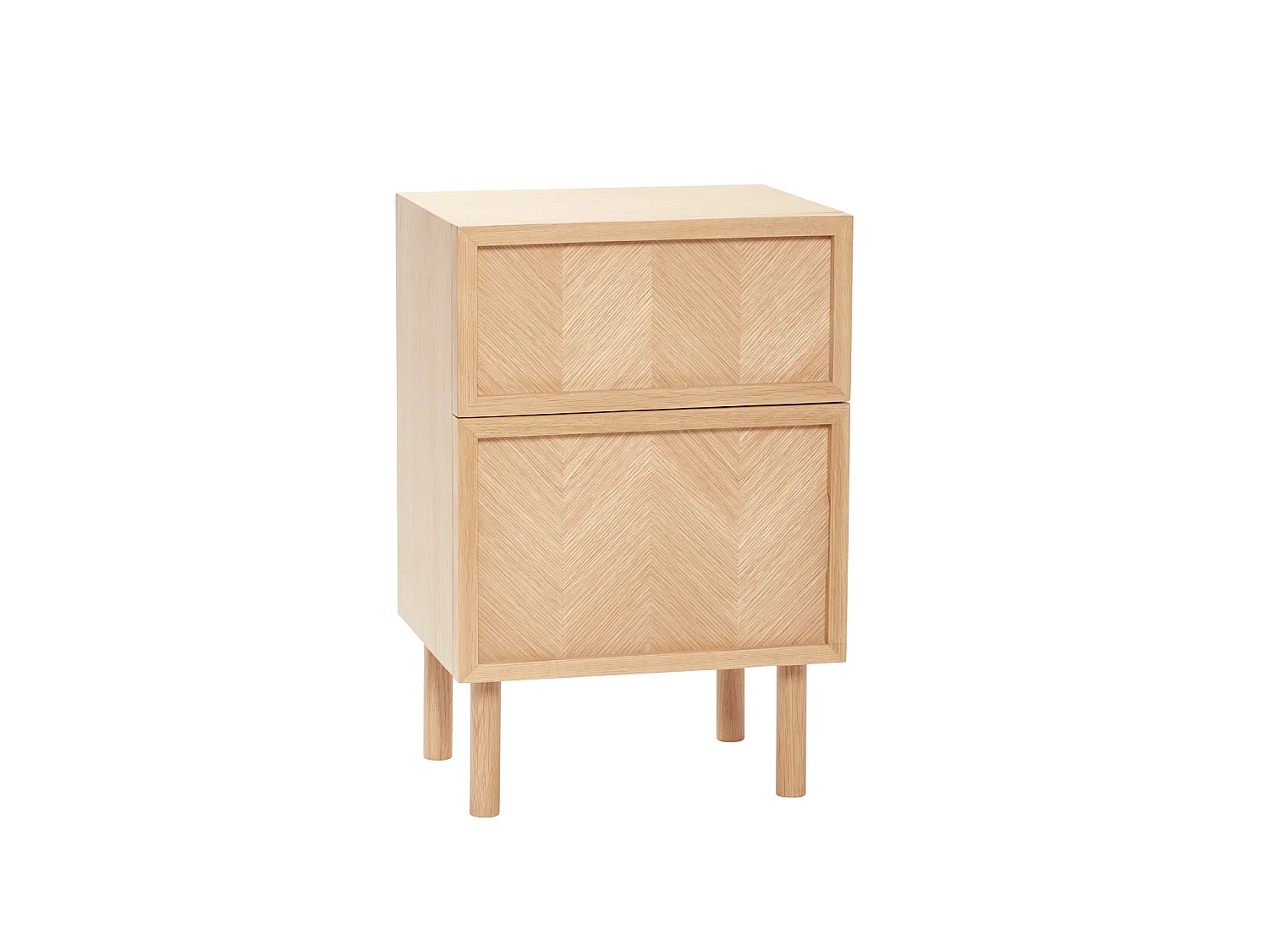 Hübsch Comodino Natural Legno rovere HERRINGBONE