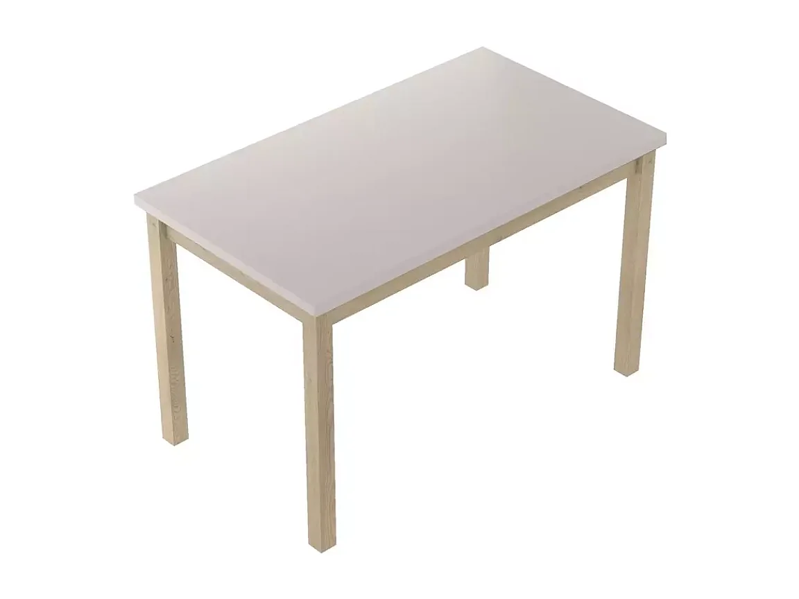 Table à manger 120 x 68 cm crème & chêne VELMAZ