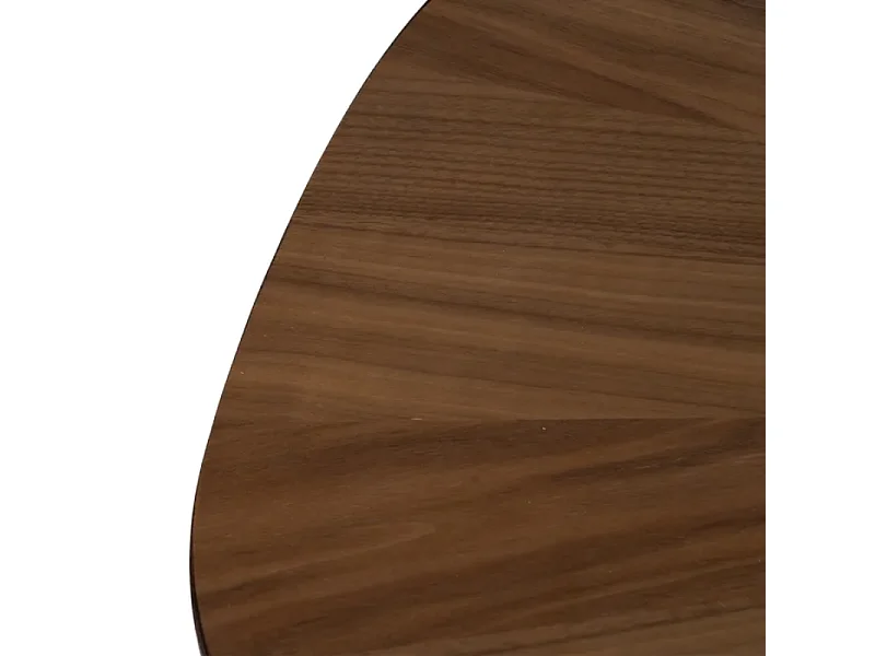 Table à manger 178 cm MDF bois naturel et pied noir CELUNEA