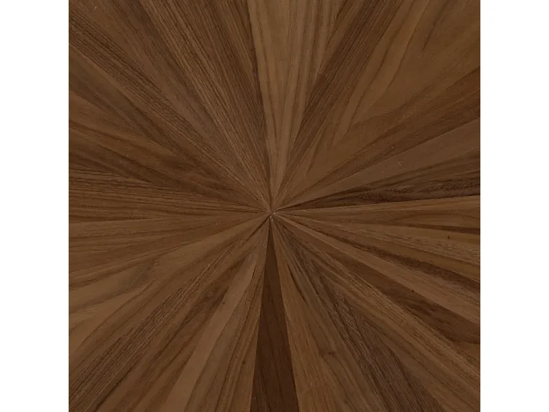 Table à manger 178 cm MDF bois naturel et pied noir CELUNEA