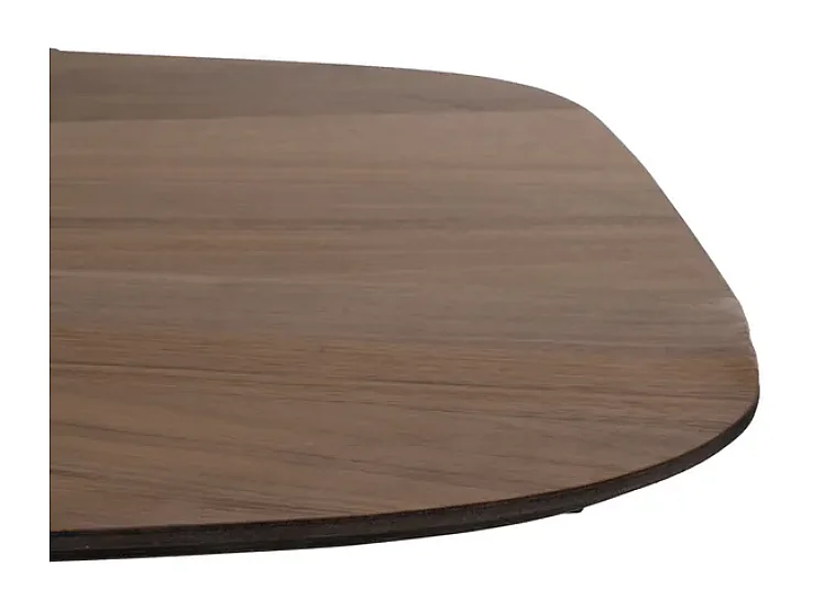 Table à manger 178 cm MDF bois naturel et pied noir CELUNEA