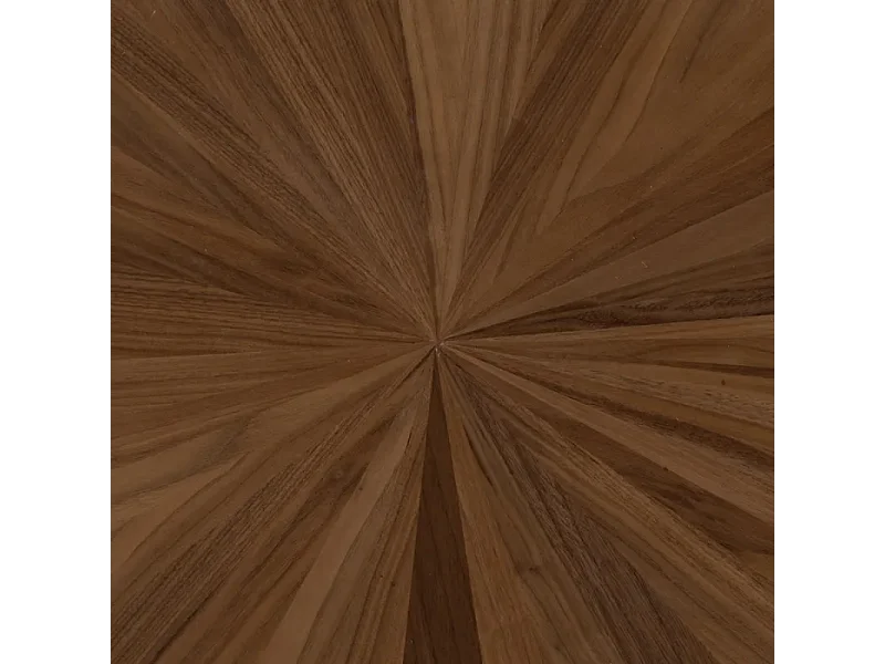 Table à manger 178 cm MDF bois naturel et pied noir CELUNEA