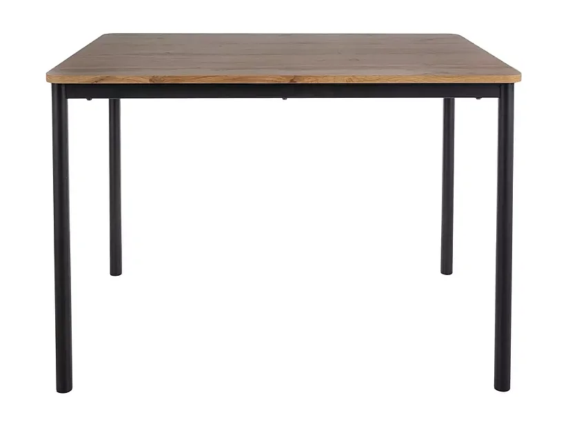 Table à manger compacte en chêne avec pieds noirs SMILEY