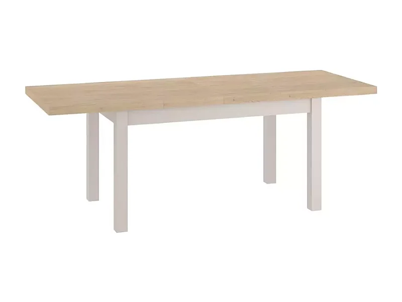 Table repas extensible rectangulaire bois clair 10 places VERTICAZ1
