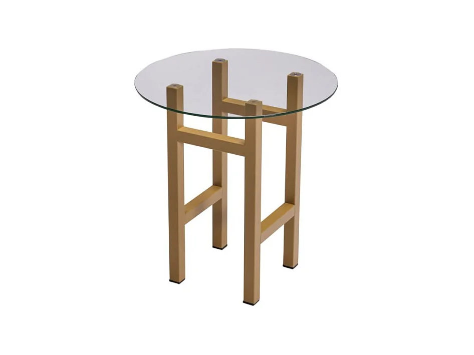 Table d'appoint design vitrée ENNEA