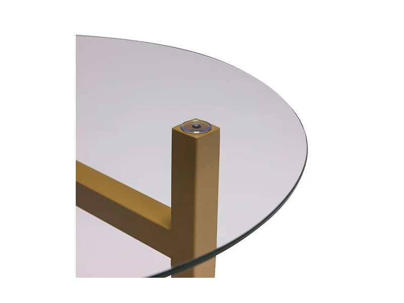 Table d'appoint design vitrée ENNEA