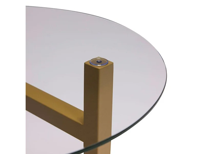 Table d'appoint design vitrée ENNEA