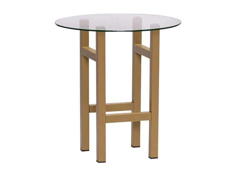 Table d'appoint design vitrée ENNEA