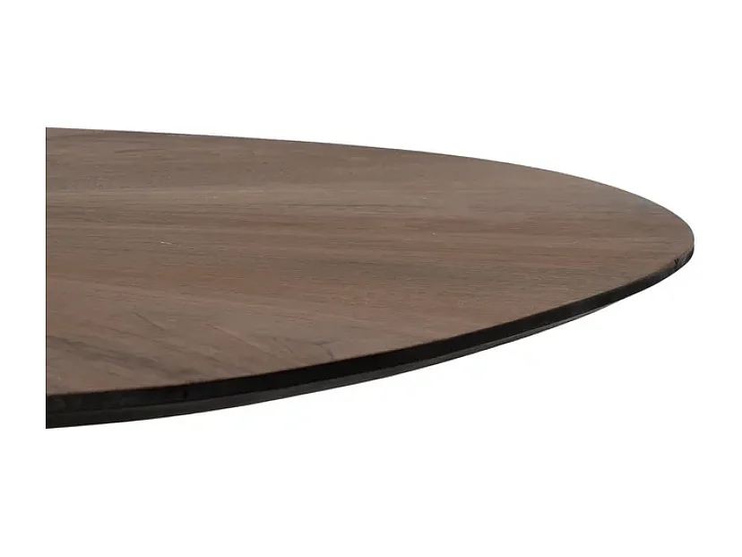 Table à manger 178 cm MDF naturel et pied noir SYLVORA