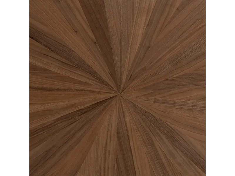 Table à manger 178 cm MDF naturel et pied noir SYLVORA