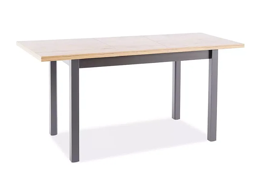 Table à manger 100/140 cm extensible chêne/noir VELMAZ3