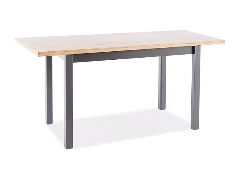 Table à manger 100/140 cm extensible chêne/noir VELMAZ3