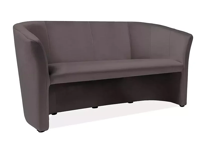 Canapé cabriolet SITTON 3 places velours gris moderne