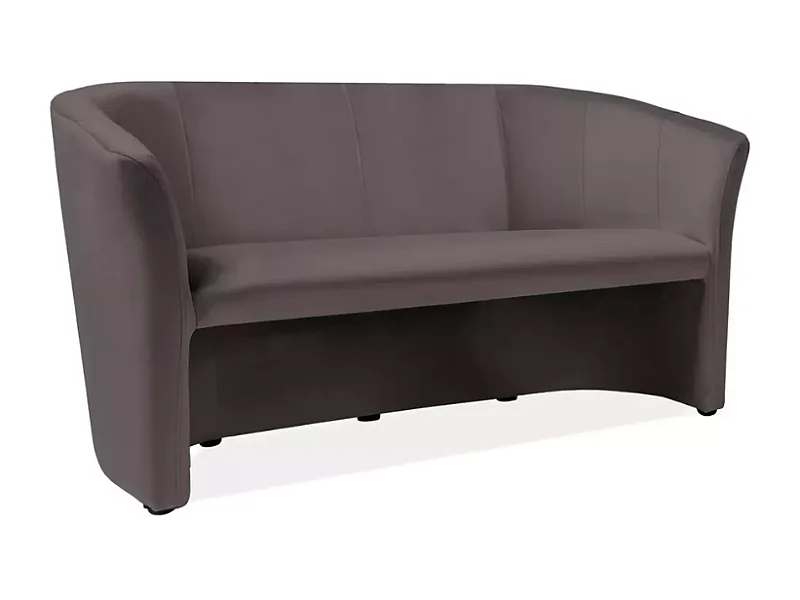 Canapé cabriolet SITTON 3 places velours gris moderne