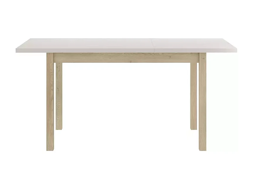 Table à manger extensible 90/125 cm crème/chêne VELMAZ