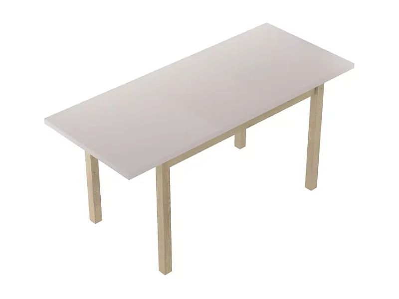 Table à manger extensible 90/125 cm crème/chêne VELMAZ