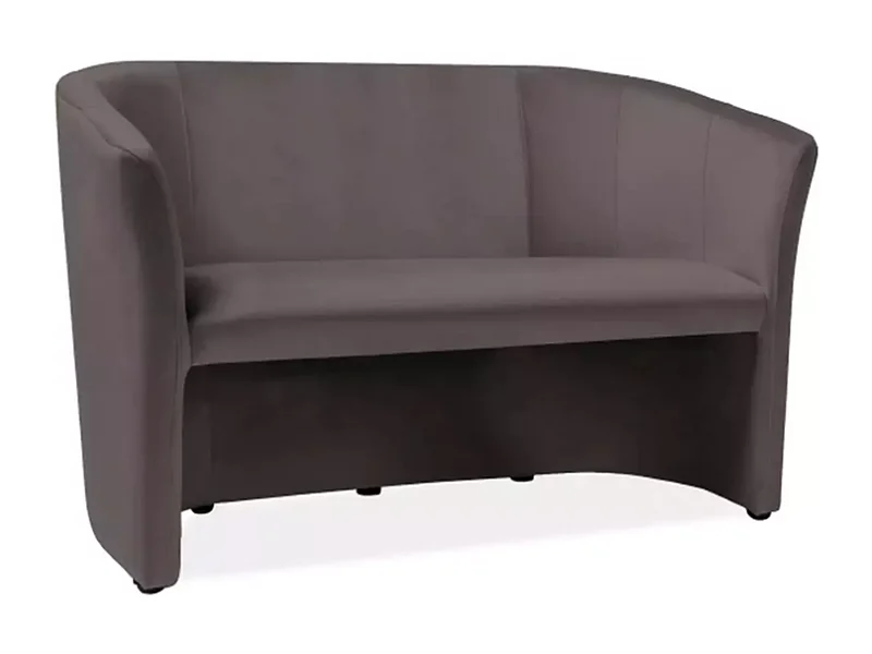 Canapé cabriolet SITTON 2 places velours gris tendance