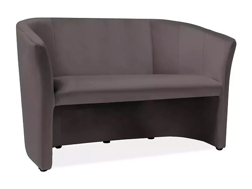 Canapé cabriolet SITTON 2 places velours gris tendance