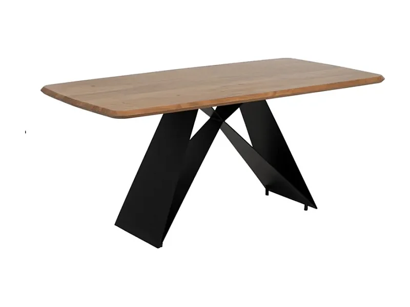 Table à manger 170 cm bois acacia massif et structure métal NOROÏA