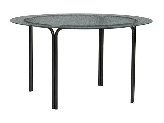 Table basse noire vitrée OGYA