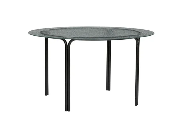 Table basse noire vitrée OGYA