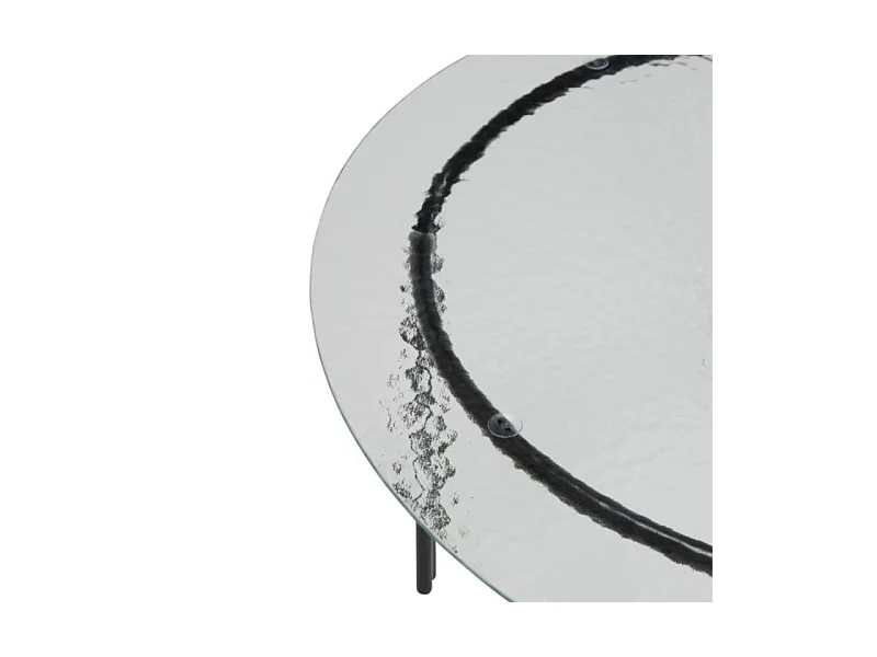 Table basse noire vitrée OGYA