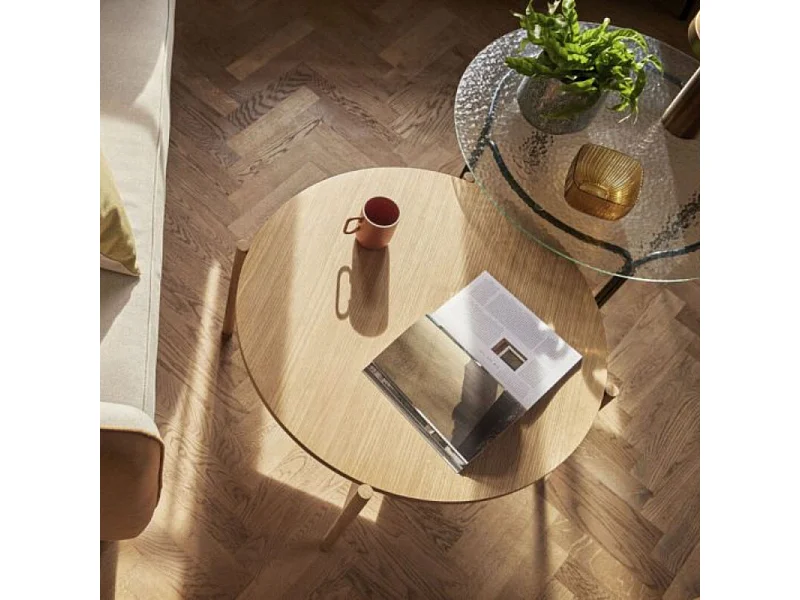 Table basse noire vitrée OGYA