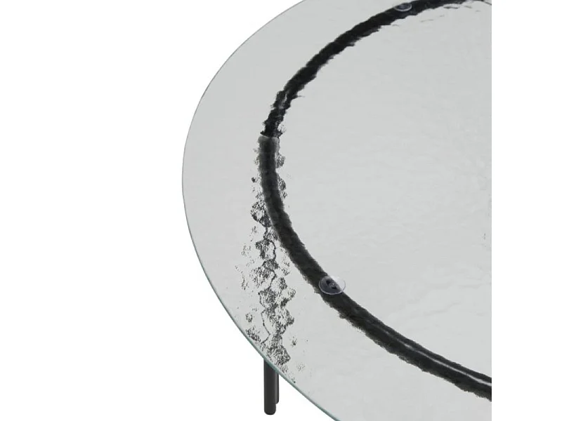 Table basse noire vitrée OGYA