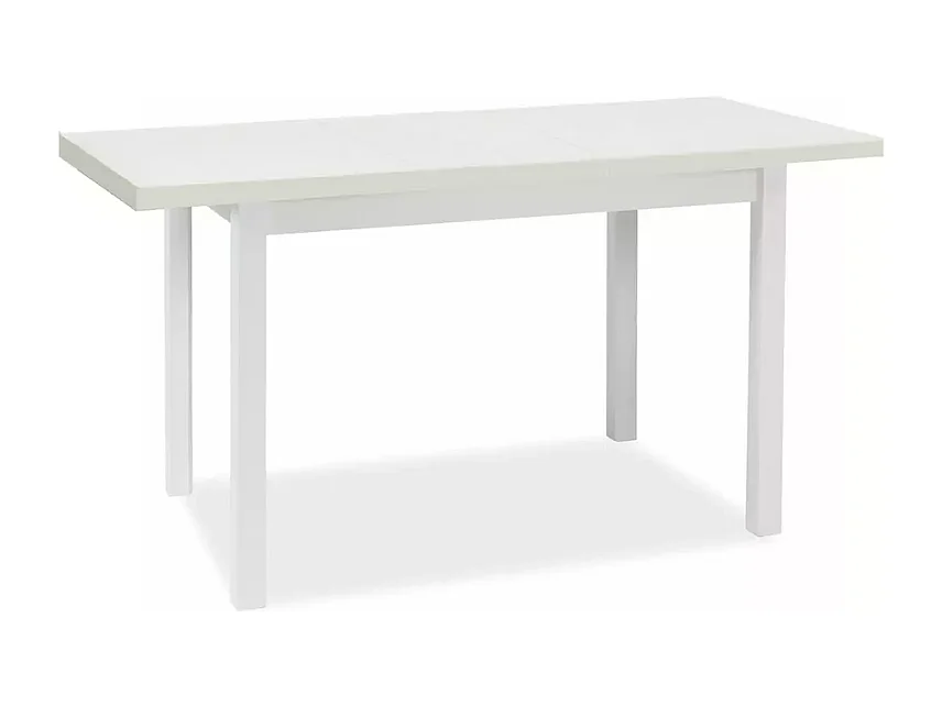 Table rectangulaire blanche mate 120 x 68 cm pour 6 convives VELMAZ