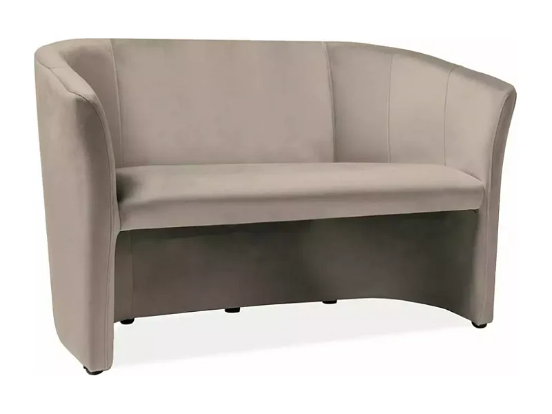 Canapé cabriolet SITTON 2 places velours beige foncé chaleureux