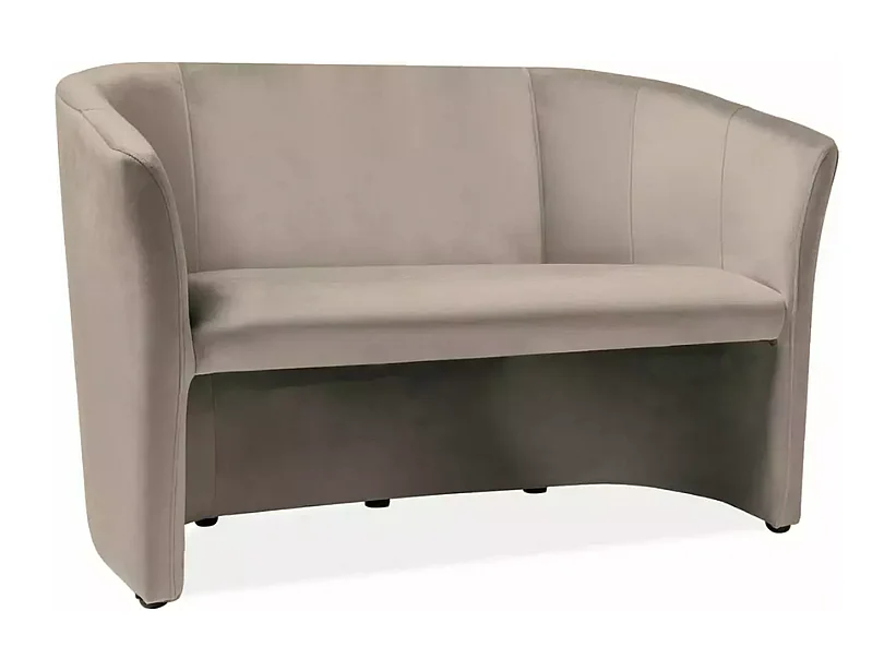 Canapé cabriolet SITTON 2 places velours beige foncé chaleureux