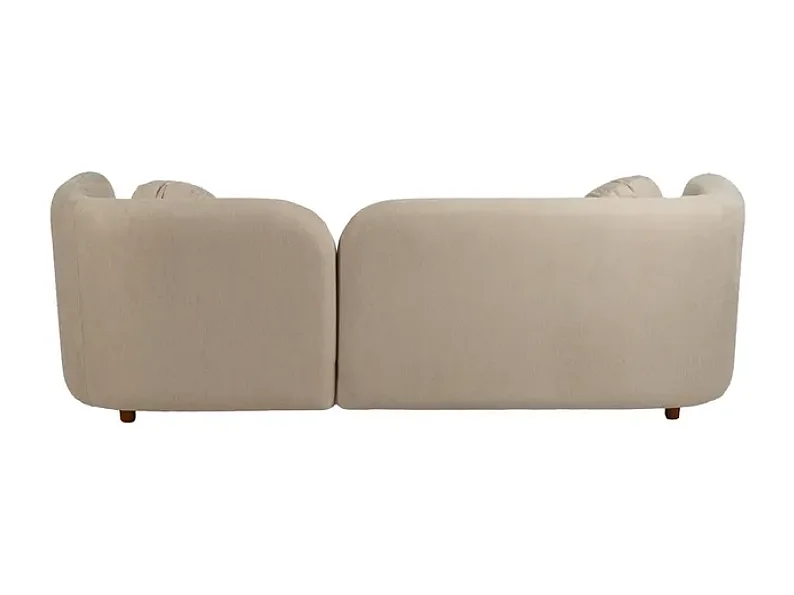 Canapé 3 places galbé avec coussins déco MORESIA