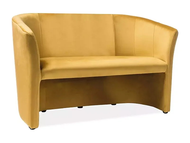 Canapé SITTON cabriolet 2 places en velours curry chic