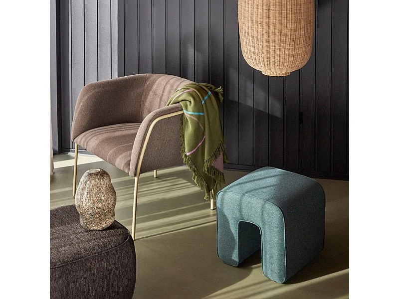 Fauteuil contemporain en tissu LELANI