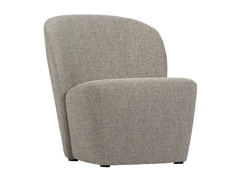 Fauteuil moderne en tissu gris clair SIMON