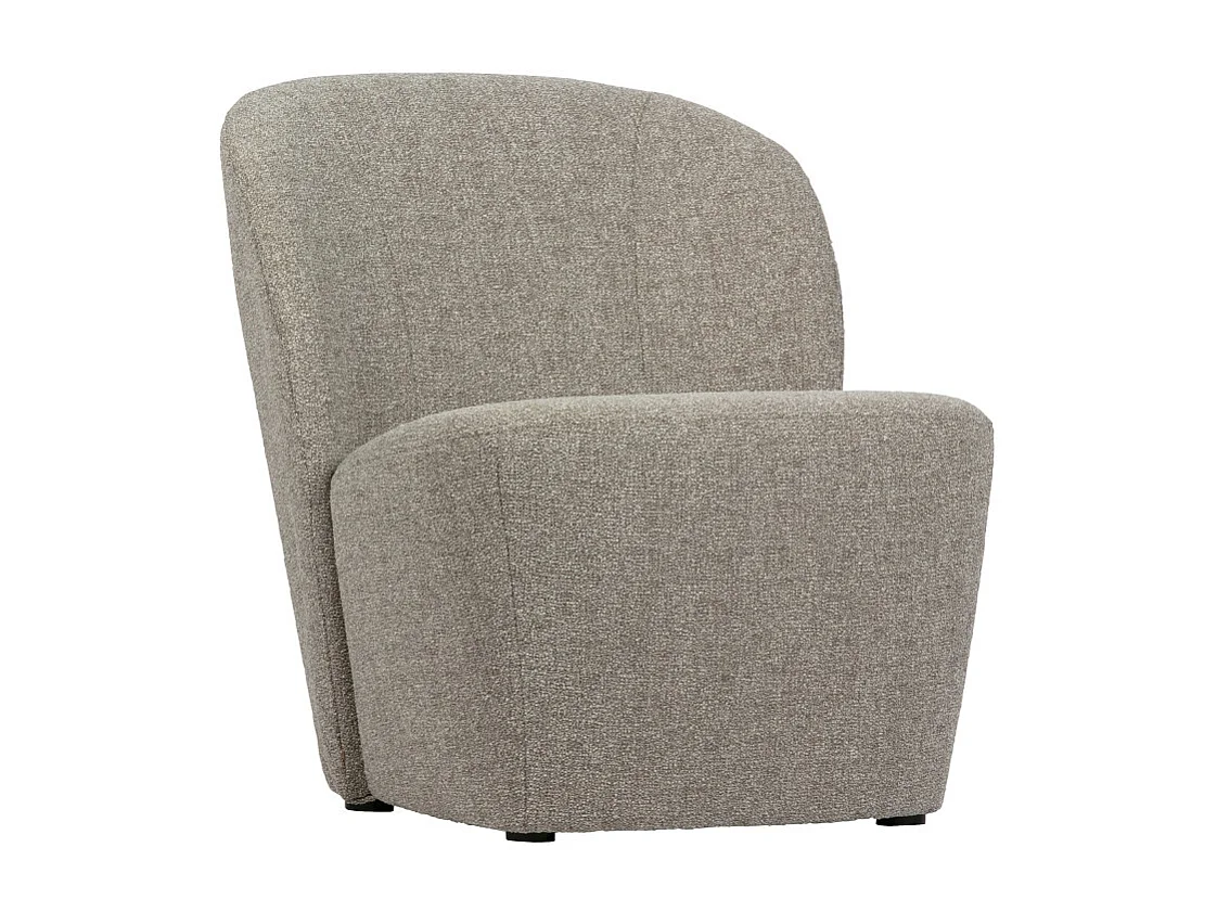 Fauteuil moderne en tissu gris clair SIMON
