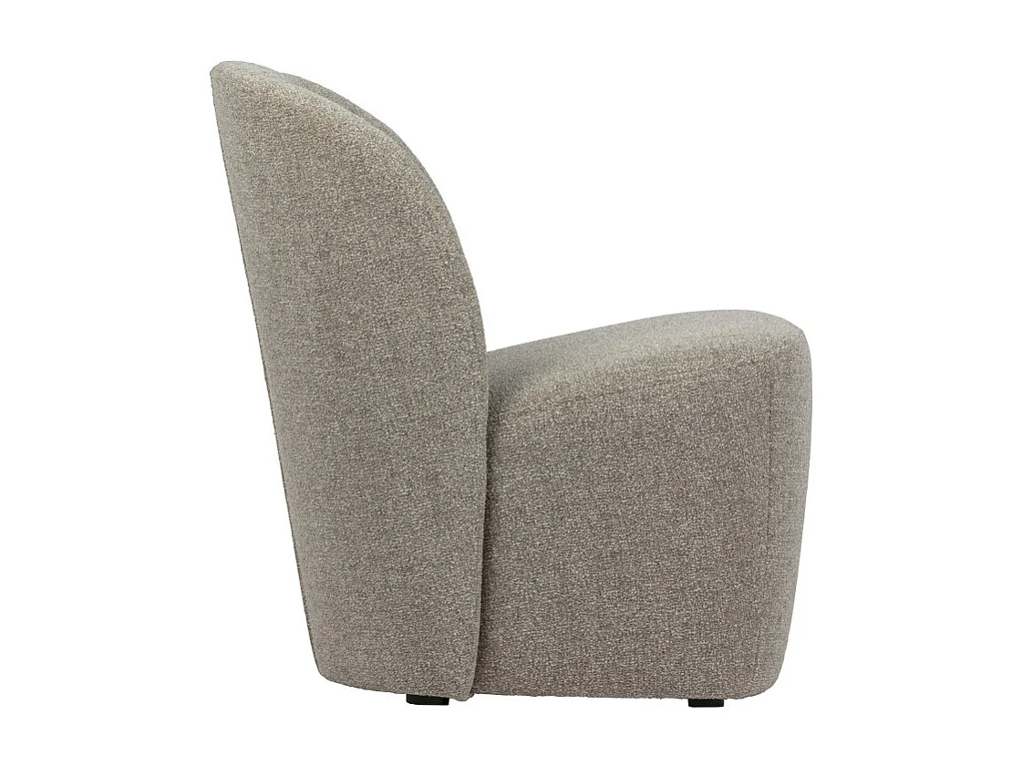 Fauteuil moderne en tissu gris clair SIMON