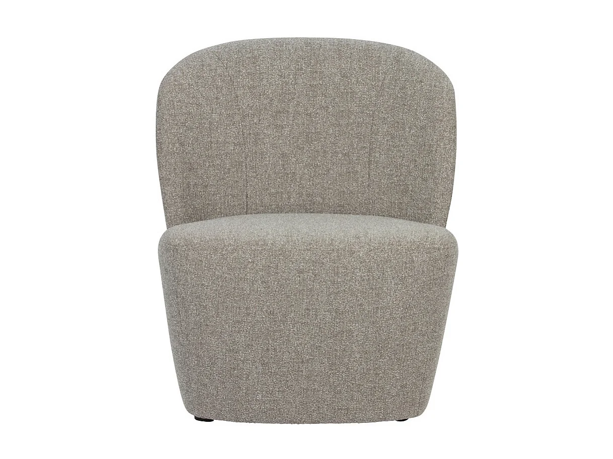 Fauteuil moderne en tissu gris clair SIMON