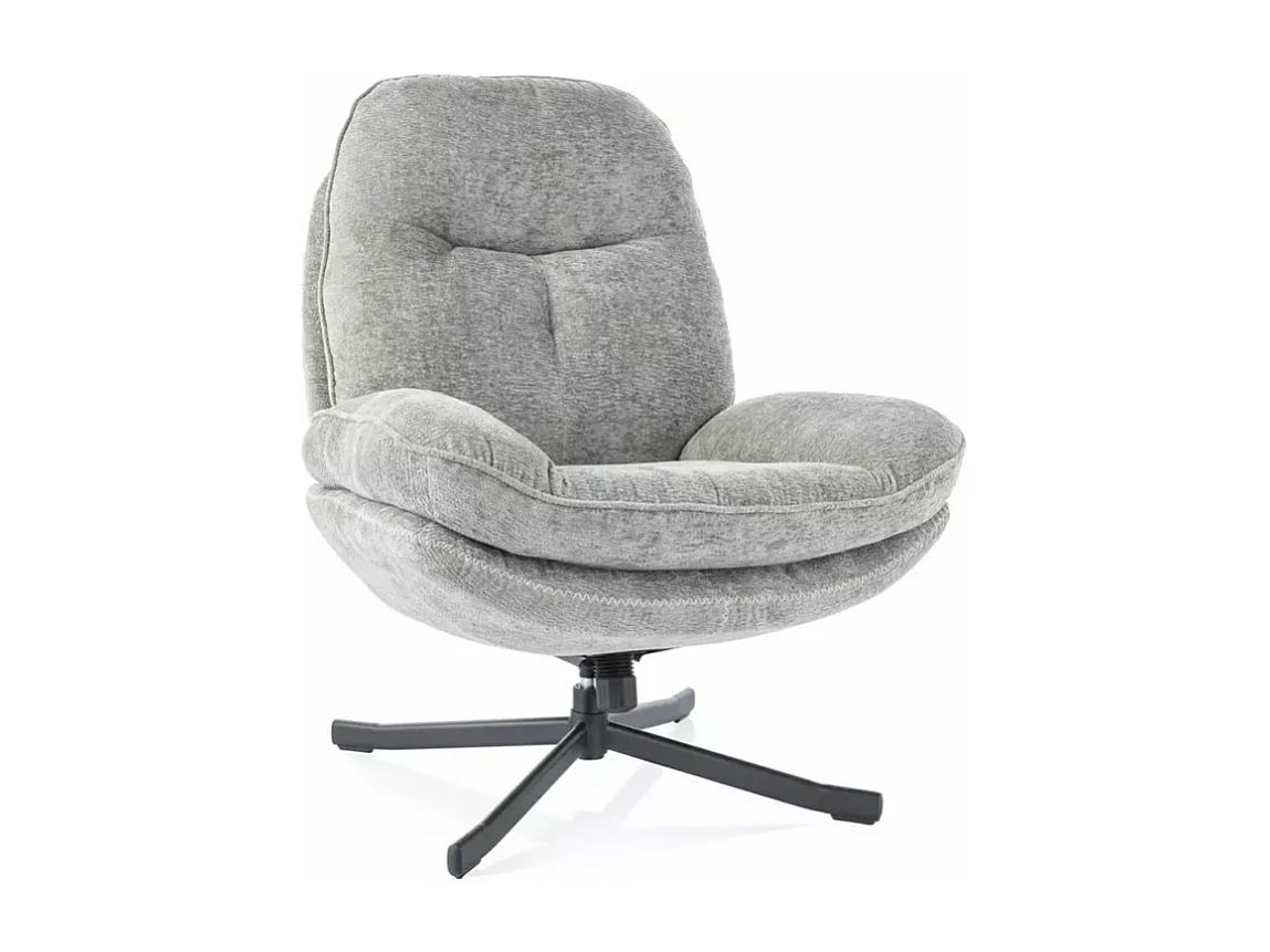 Fauteuil pivotant à 360° en tissu moelleux sans accoudoirs olive NALAK